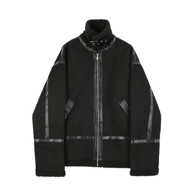 SUEDE SHERPA JACKET - INTOHYPEZONE