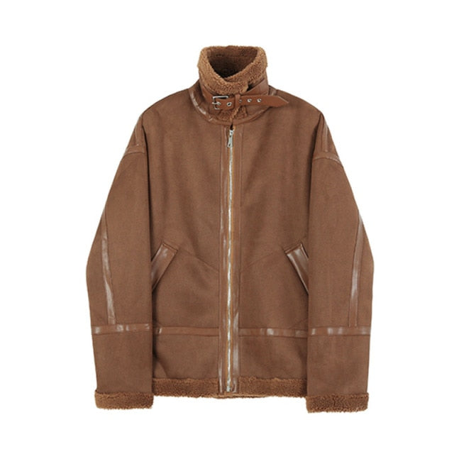 SUEDE SHERPA JACKET - INTOHYPEZONE