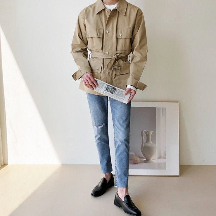 BELTED SINGLE BREASTED TRENCH COAT - INTOHYPEZONE