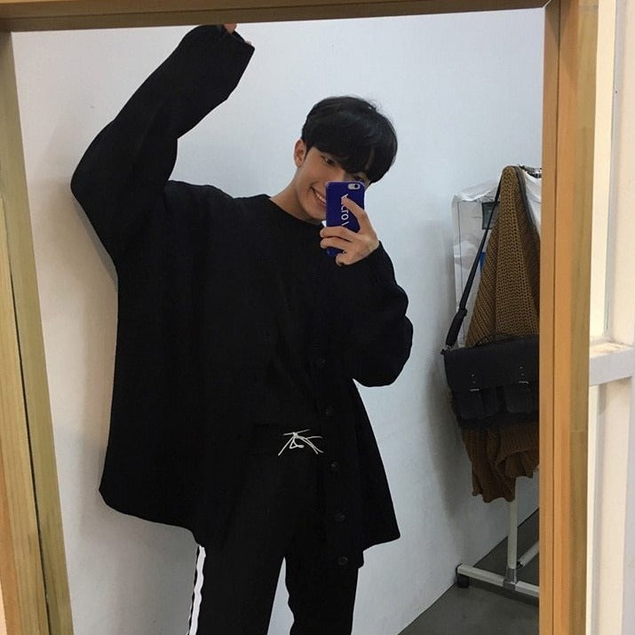 OVERSIZE KNITTED CARDIGAN - INTOHYPEZONE