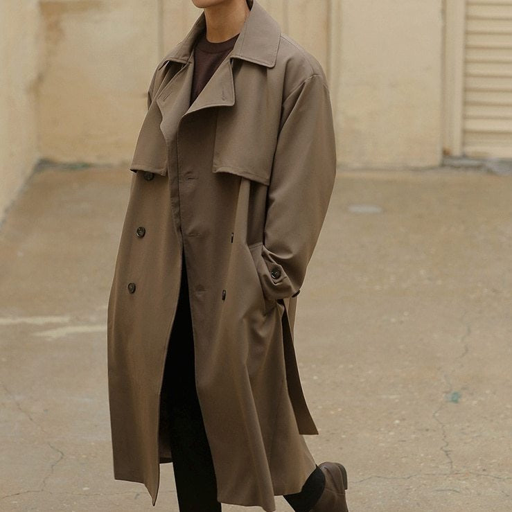 DOUBLE BREASTED TRENCH COAT - INTOHYPEZONE