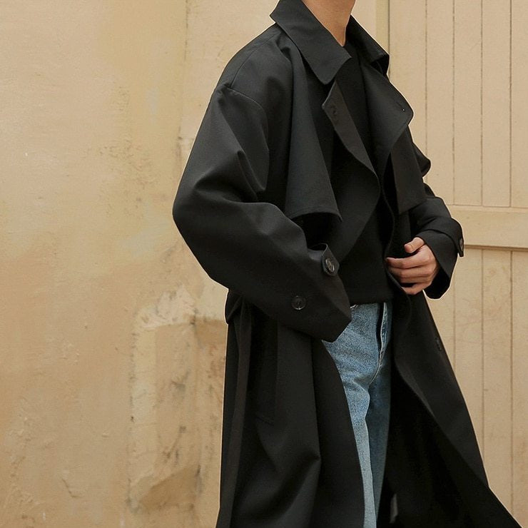 DOUBLE BREASTED TRENCH COAT - INTOHYPEZONE