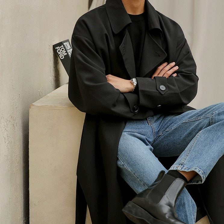 DOUBLE BREASTED TRENCH COAT - INTOHYPEZONE