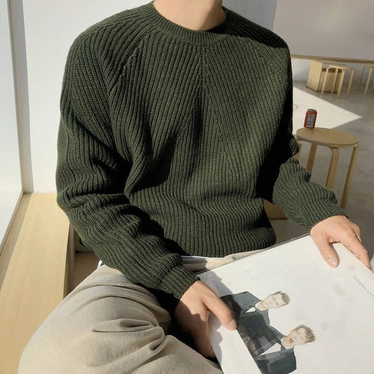 KNITTED ROUND NECK SWEATER - INTOHYPEZONE
