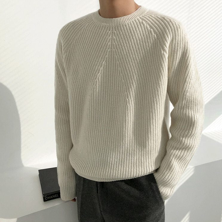 KNITTED ROUND NECK SWEATER - INTOHYPEZONE