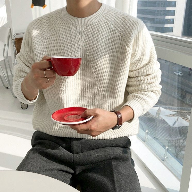 KNITTED ROUND NECK SWEATER - INTOHYPEZONE
