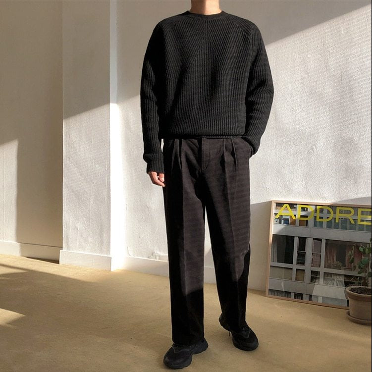KNITTED ROUND NECK SWEATER - INTOHYPEZONE