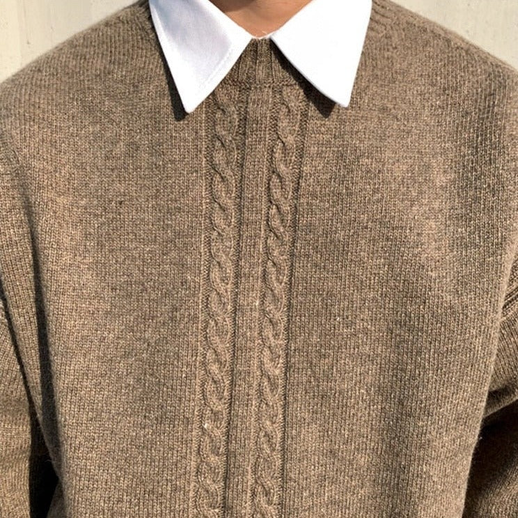 CABLE KNIT SWEATER - INTOHYPEZONE