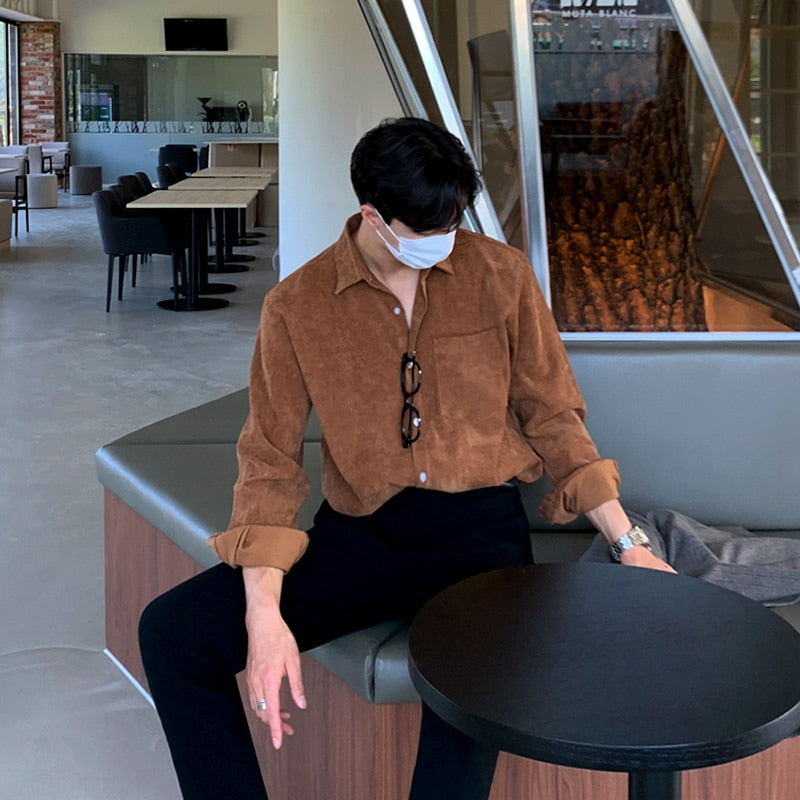 CORDUROY CASUAL SHIRT - INTOHYPEZONE