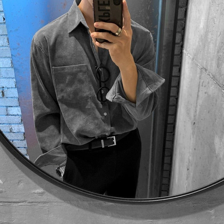 CORDUROY CASUAL SHIRT - INTOHYPEZONE