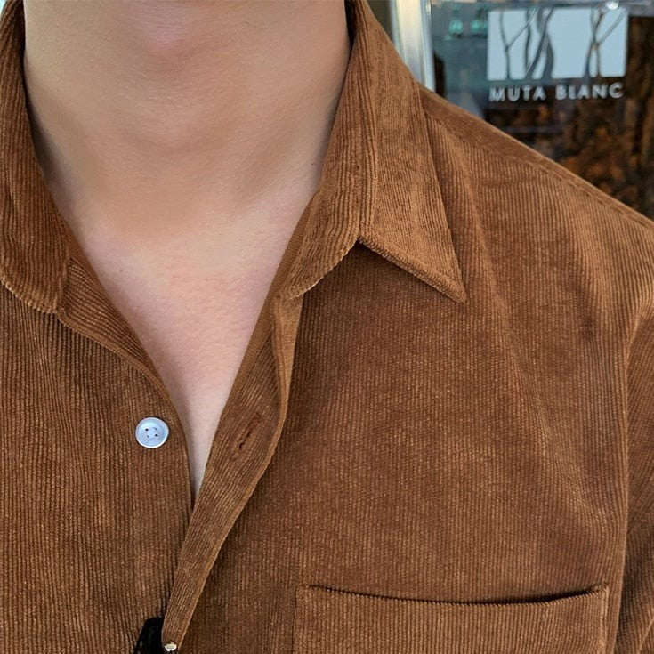 CORDUROY CASUAL SHIRT - INTOHYPEZONE