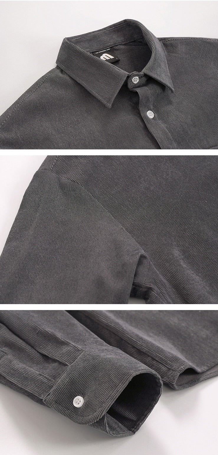 CORDUROY CASUAL SHIRT - INTOHYPEZONE