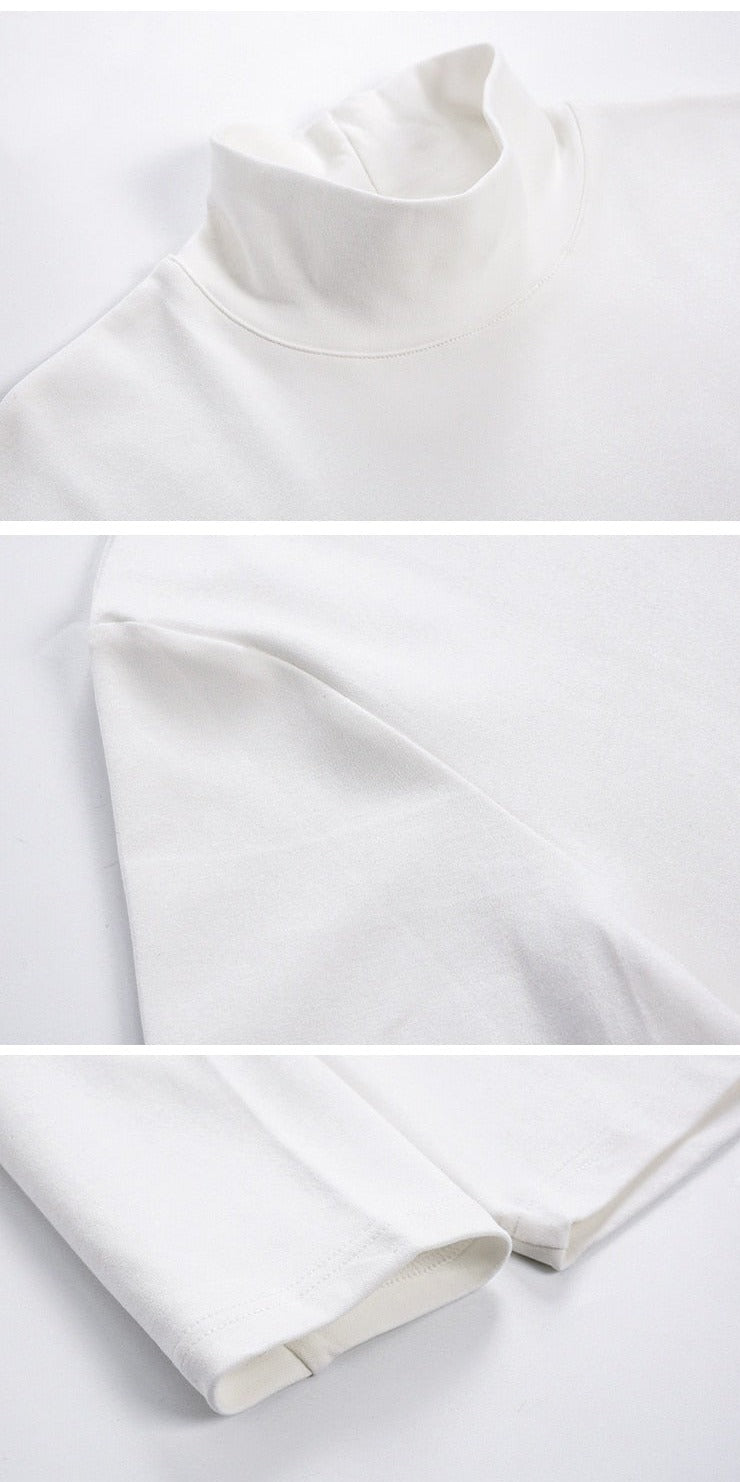 HALF NECK LONG SLEEVE TEE - INTOHYPEZONE