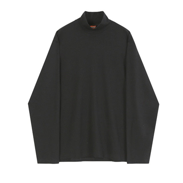 HALF NECK LONG SLEEVE TEE - INTOHYPEZONE