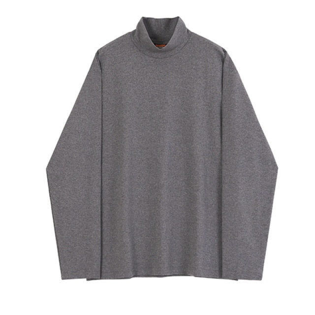 HALF NECK LONG SLEEVE TEE - INTOHYPEZONE
