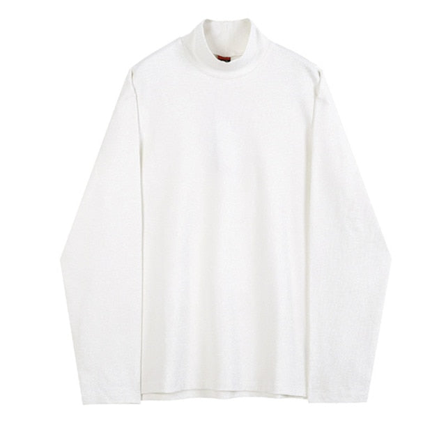 HALF NECK LONG SLEEVE TEE - INTOHYPEZONE