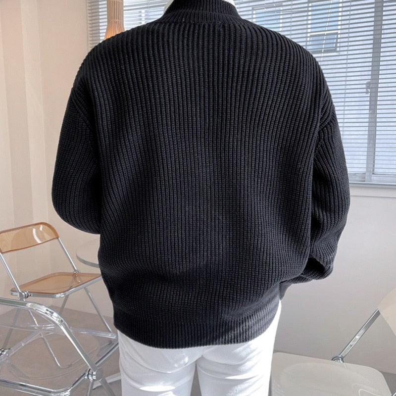 ZIP-UP KNITTED SWEATER - INTOHYPEZONE