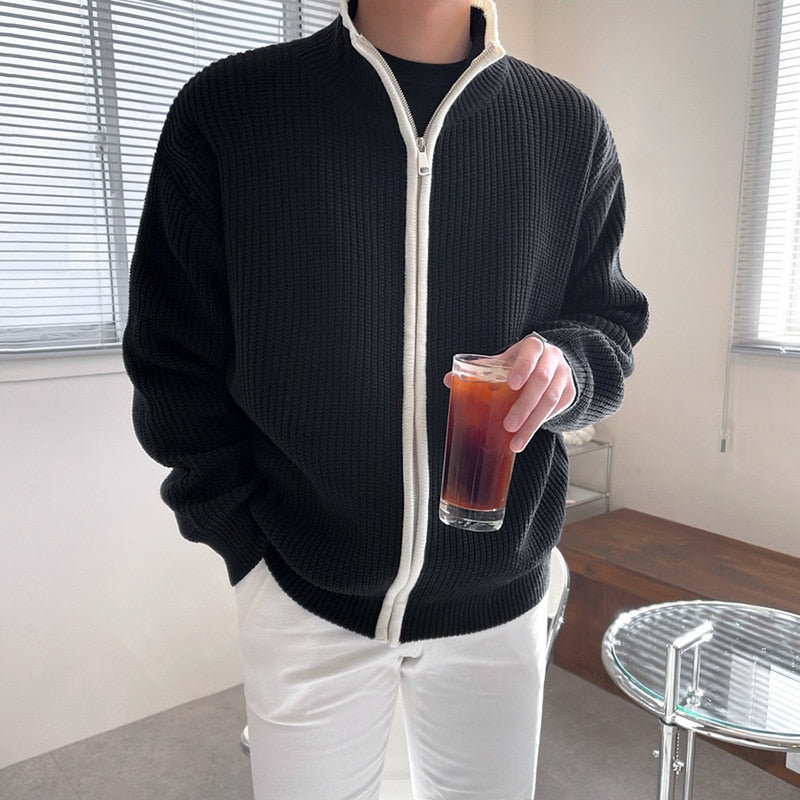 ZIP-UP KNITTED SWEATER - INTOHYPEZONE