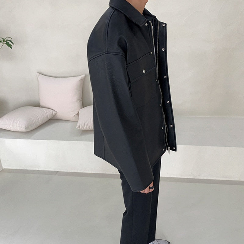 DETACHABLE HOODED LEATHER JACKET - INTOHYPEZONE