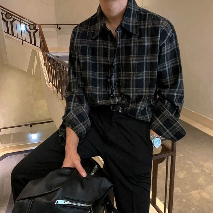 PLAID BUTTON UP SHIRT - INTOHYPEZONE