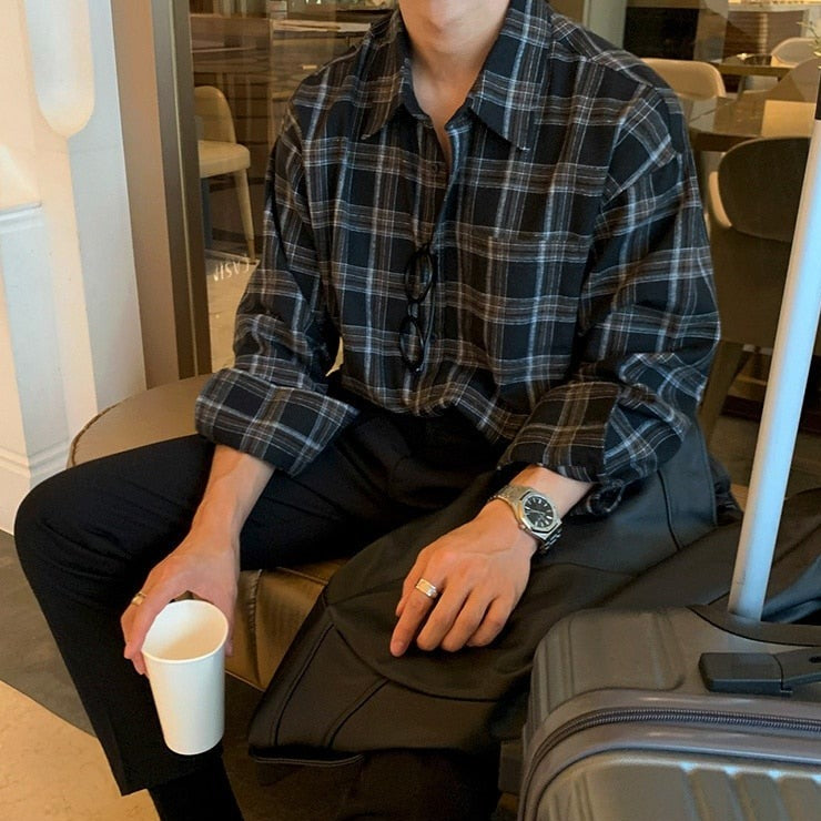 PLAID BUTTON UP SHIRT - INTOHYPEZONE