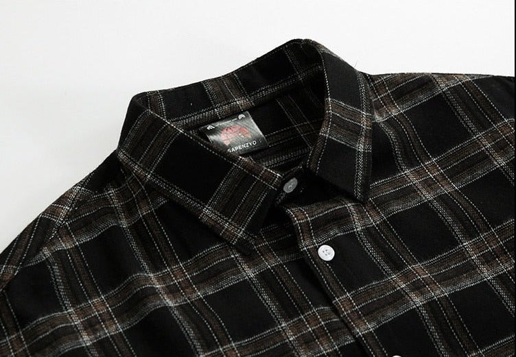 PLAID BUTTON UP SHIRT - INTOHYPEZONE