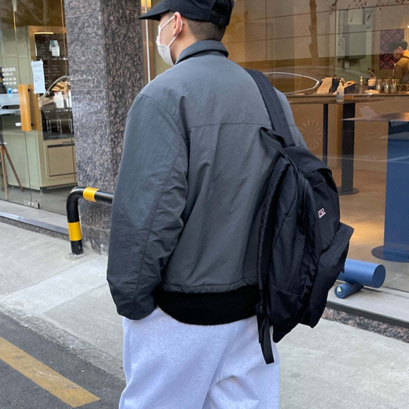 DRAWSTRING ZIP-UP WINDBREAKER - INTOHYPEZONE