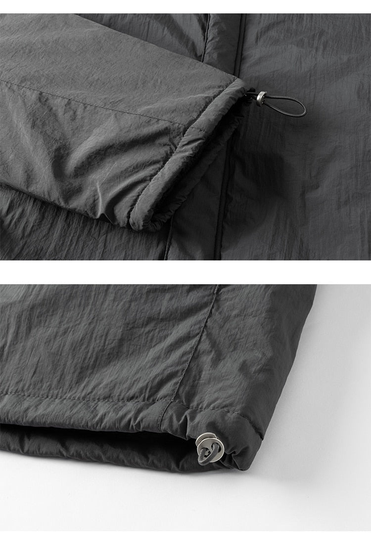DRAWSTRING ZIP-UP WINDBREAKER - INTOHYPEZONE
