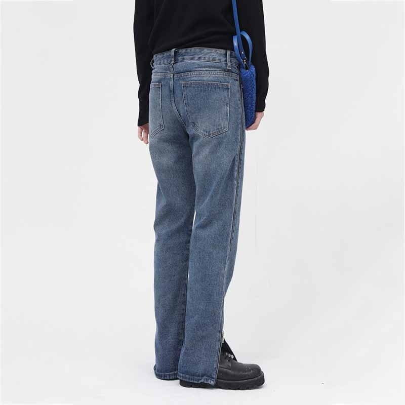 SIDE ZIP SPLIT JEANS - INTOHYPEZONE