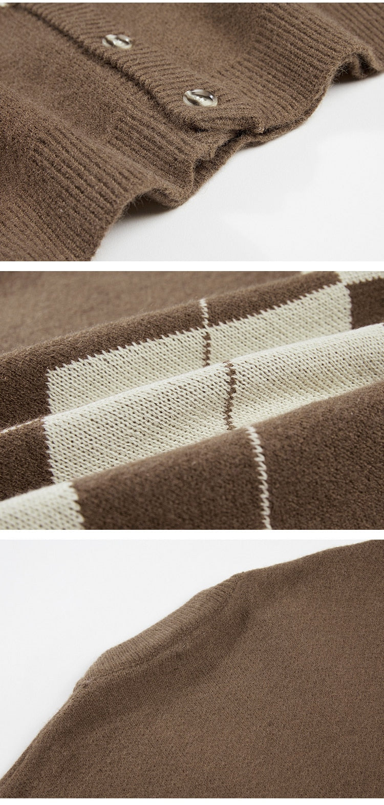 KNITTED DIAMOND PATTERN CARDIGAN - INTOHYPEZONE