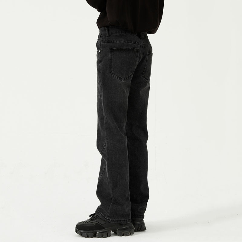 WASHED BLACK DENIM PANTS - INTOHYPEZONE