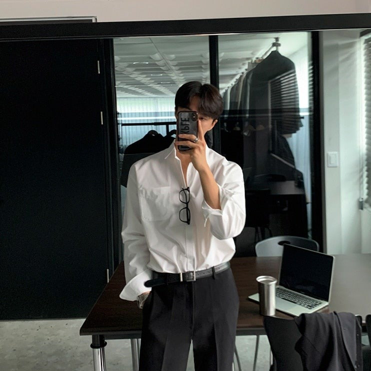 CLASSIC BUTTON UP SHIRT - INTOHYPEZONE