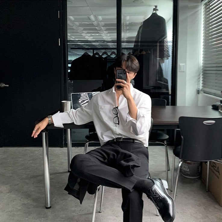 CLASSIC BUTTON UP SHIRT - INTOHYPEZONE
