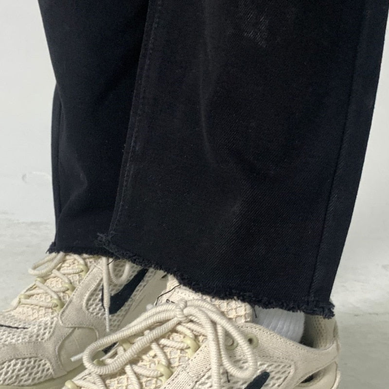 WASHED STRAIGHT CUT DENIM - INTOHYPEZONE