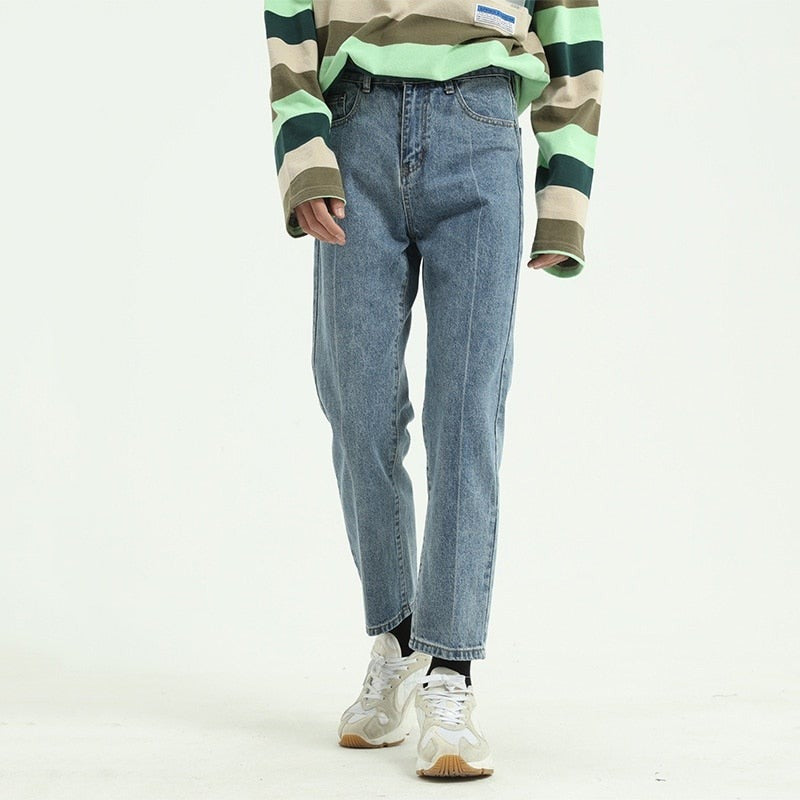 ANKLE LENGTH WASHED DENIM - INTOHYPEZONE