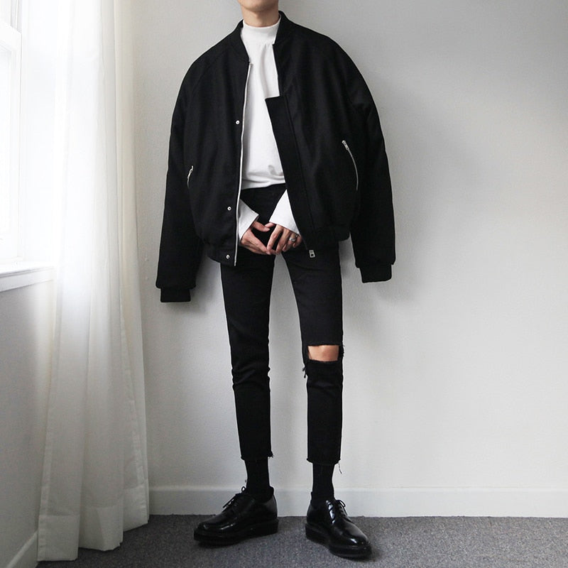 RIPPED ANKLE LENGTH SLIM FIT PANTS - INTOHYPEZONE