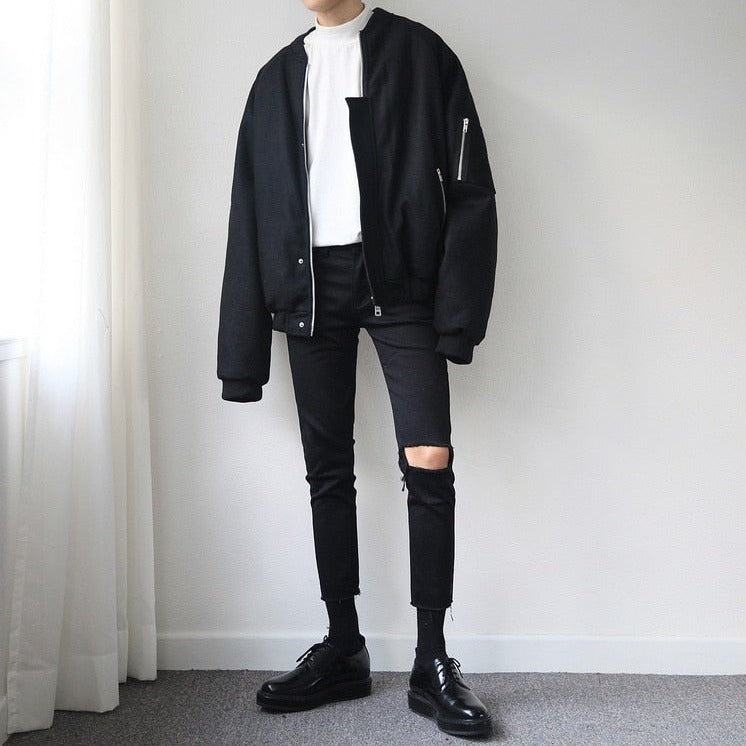 RIPPED ANKLE LENGTH SLIM FIT PANTS - INTOHYPEZONE