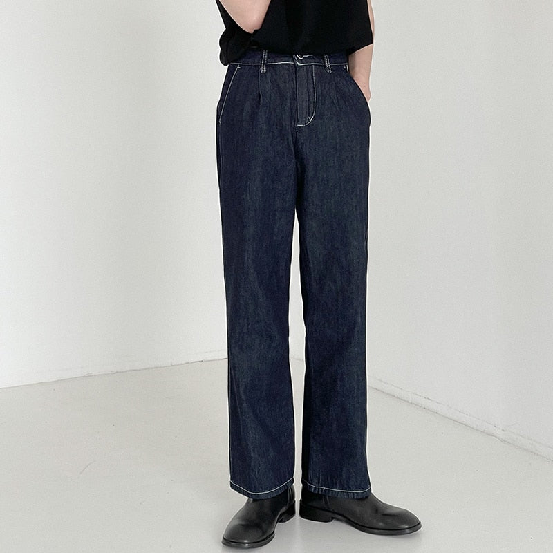 CASUAL NAVY BLUE JEANS - INTOHYPEZONE