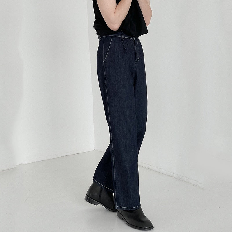CASUAL NAVY BLUE JEANS - INTOHYPEZONE