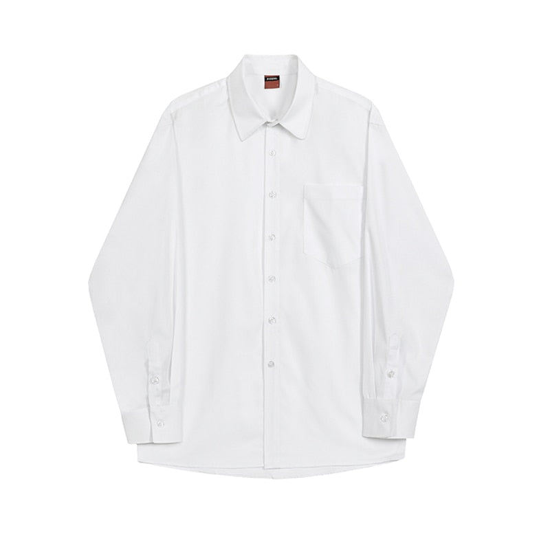 CLASSIC WHITE BUTTON UP SHIRT - INTOHYPEZONE