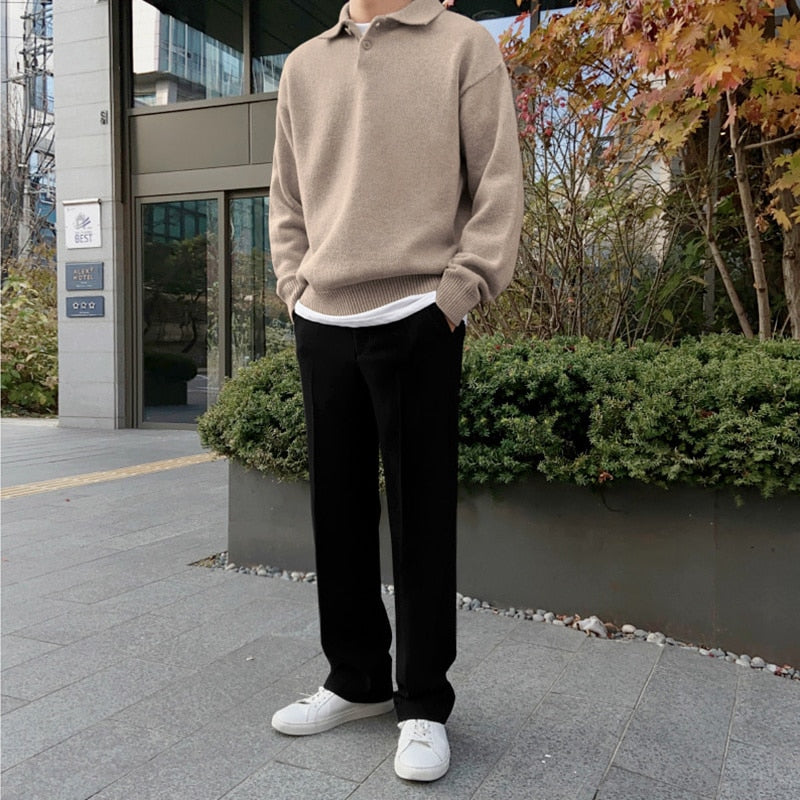 KNITTED POLO SWEATER - INTOHYPEZONE