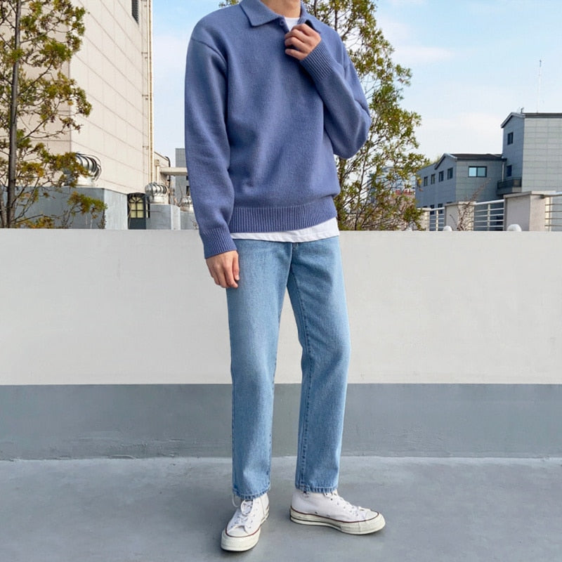 KNITTED POLO SWEATER - INTOHYPEZONE