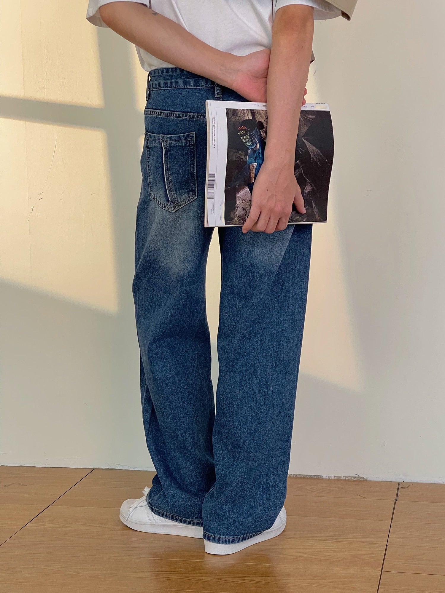 WASHED DENIM PANTS - INTOHYPEZONE