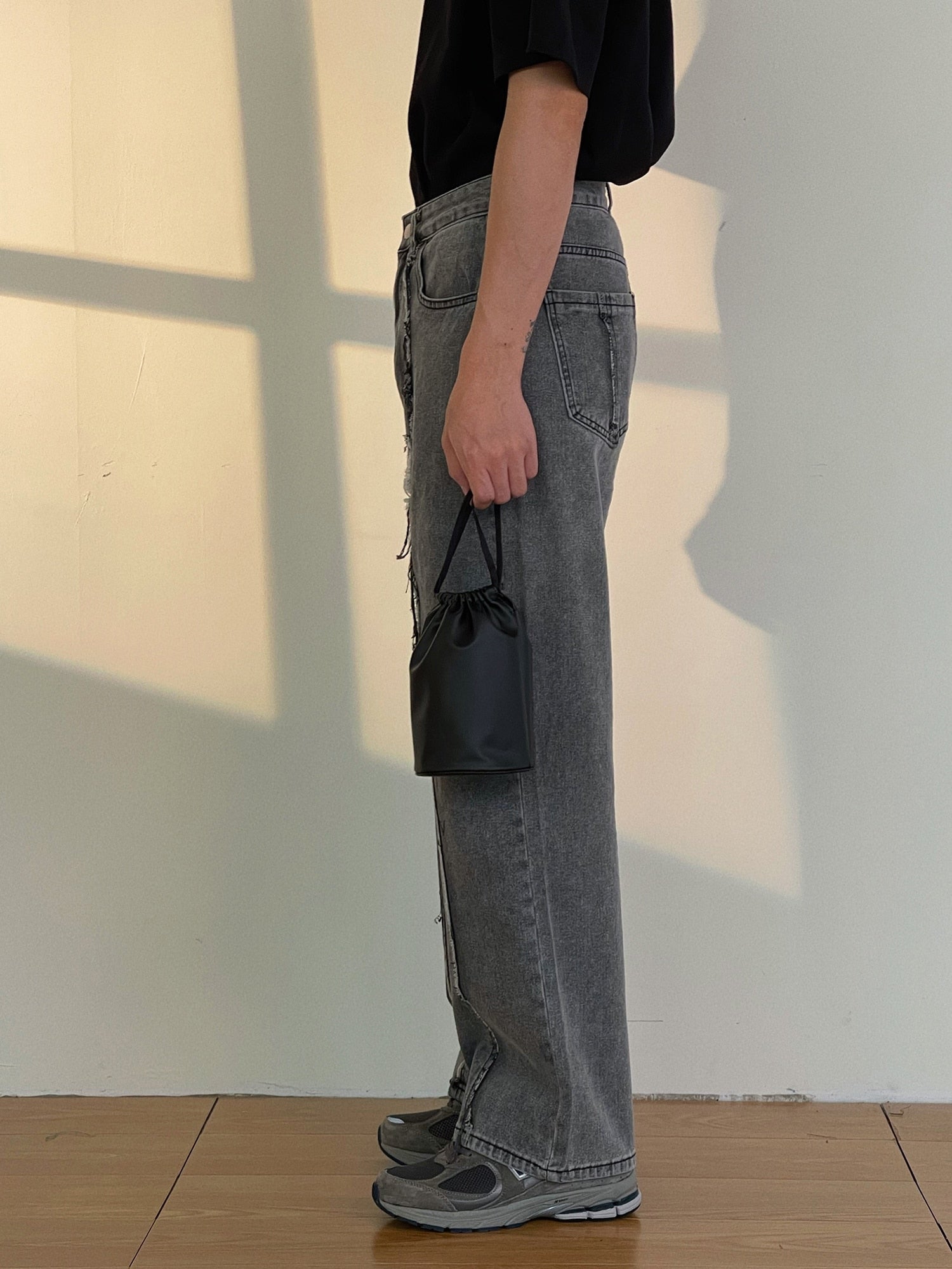 WASHED DENIM PANTS - INTOHYPEZONE