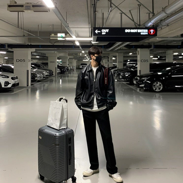 DOUBLE ZIPPER LEATHER JACKET - INTOHYPEZONE