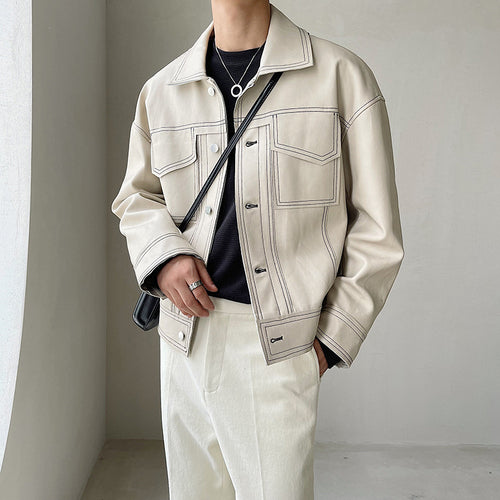STITCHED LEATHER JACKET - INTOHYPEZONE