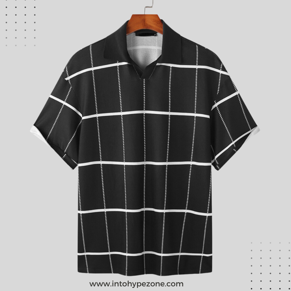 Plaid Casual Short Sleeve Shirt - Intohypezone Turn down collar