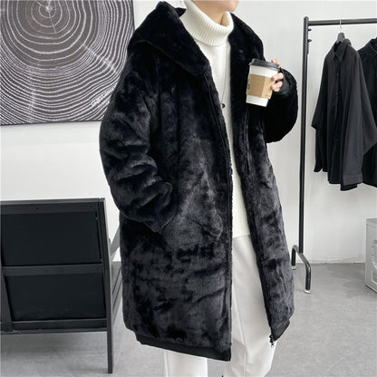 Cotton Hooded Woolen Long Coat - INTOHYPEZONE