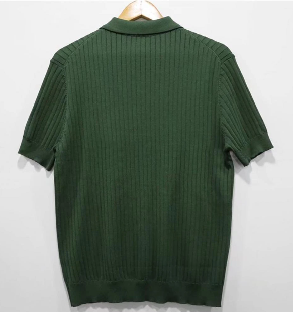 Vertical Knit Pullover: Collars label short sleeve by INTOHYPEZONE