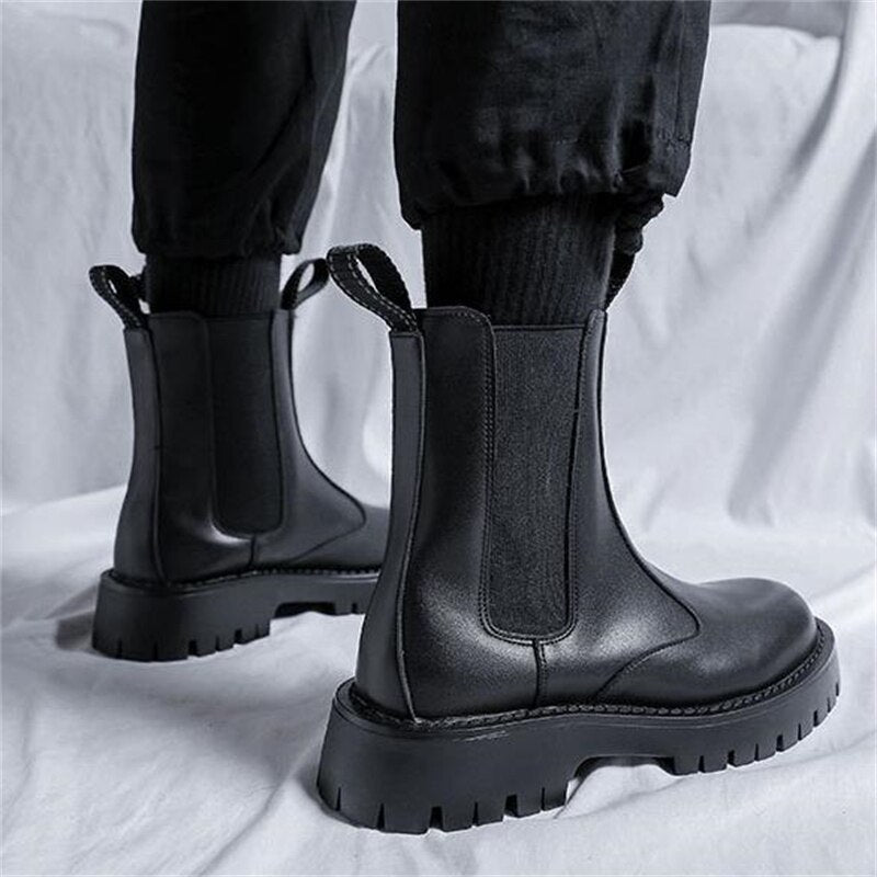 Leather Chelsea Boots - INTOHYPEZONE MEN